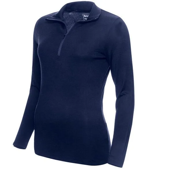 Kaipara - Merino Sportswear Kaipara - Merino Sportswear Merino Zip-Neck Slimfit 200 Damen, Blau, – Produktbild 2 von 2