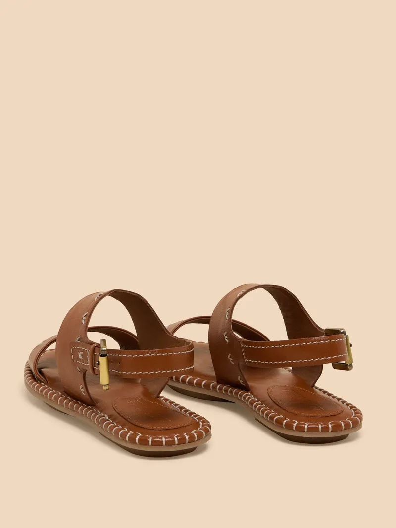 White Stuff Sandales en cuir Sweetpea - 36, Nude, – Produktbild 3 von 4