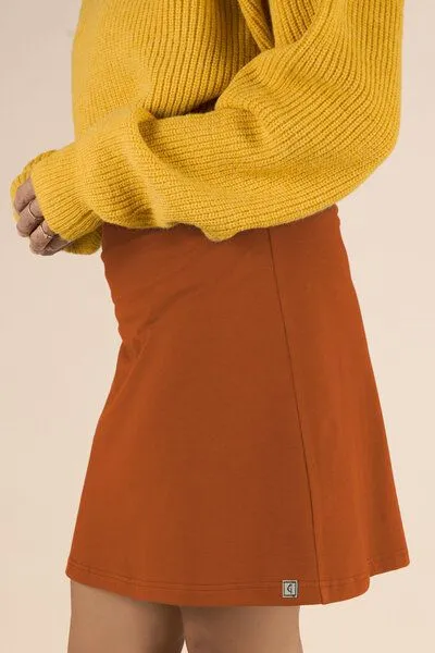 La Gitana La Gitana Rock A-Linie „Junie“ – Standardlänge, aus Bio-Baumwolljersey – fair & nachhaltig, Terracotta, – Produktbild 3 von 4