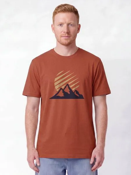watapparel watapparel T-Shirt Unisex Mountain and Sun, Heritage brown, – Produktbild 3 von 3