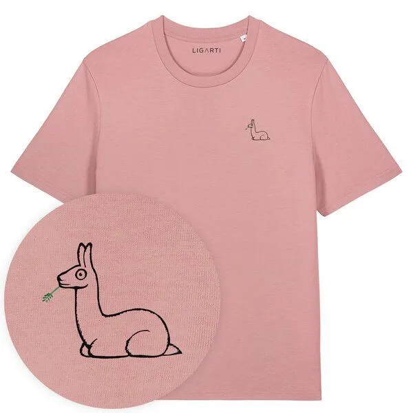 LIGARTI T-Shirt – Lama – LIGARTI Tiermanufaktur, Altrosa, – Produktbild 1 von 1