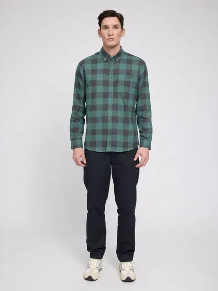 Mazine Mazine Herren Flannel Karo Hemd, Bottle / black mel., – Produktbild 3 von 3