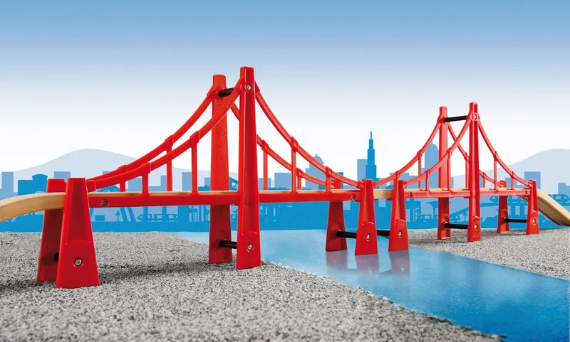 BRIO BRIO Spielzeugeisenbahn-Brücke BRIO® WORLD, Hängebrücke, Bunt, – Produktbild 3 von 4