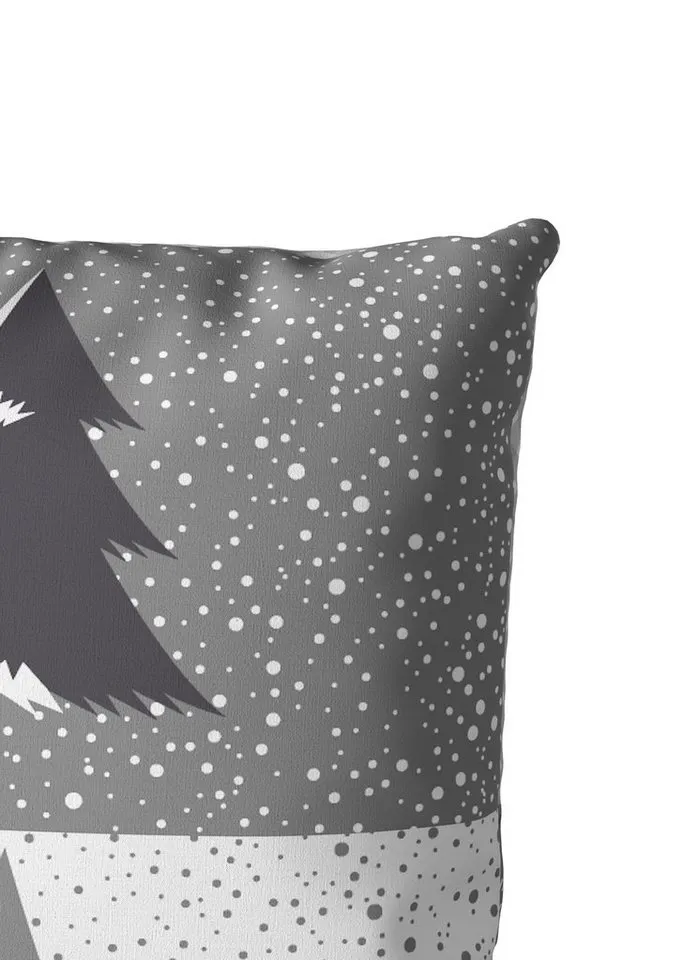 OTTO home Bettwäsche Nicholas, Linon, 2 teilig, Weihnachtsbettwäsche, Winter, in 3 Qualitäten verfügbar, Grau, – Produktbild 6 von 6