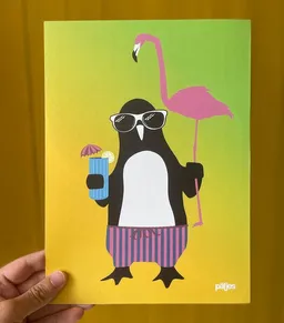 päfjes päfjes Der Urlaubs/Party Pinguin Paule - Poster A4 – Produktbild 1 von 1