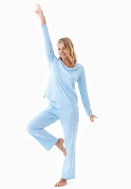 ORGANICATION ORGANICATION Damen vegan Schlafanzug Set Tieerra Hellblau – Produktbild 1 von 1