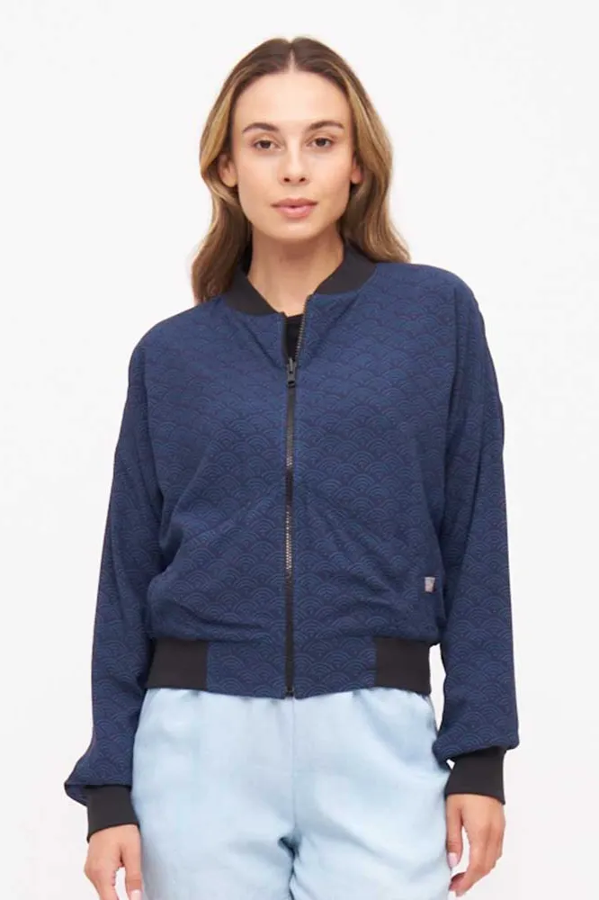 WiDDA Widda Damen vegan Jacke Bomber Reversible Turner Graphic/Blue, Schwarz, – Produktbild 2 von 2