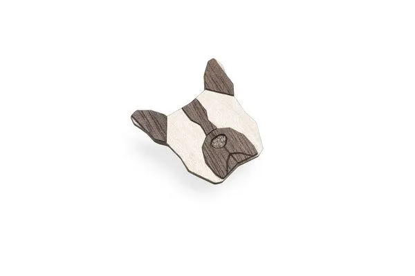 BeWooden BeWooden Brosche aus Holz French Bulldog – Produktbild 3 von 4