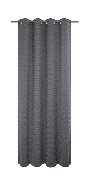 Nature by Adam Nature by Adam Vorhang aus 100% Bio-Baumwolle - Made in Germany - Graphic Ventus light, Dunkelblau, – Produktbild 2 von 7