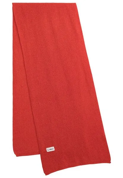 MELA MELA Rippstrick Schal Style NAGNA aus 100% Bio-Baumwolle, Red apple melange, – Produktbild 1 von 4
