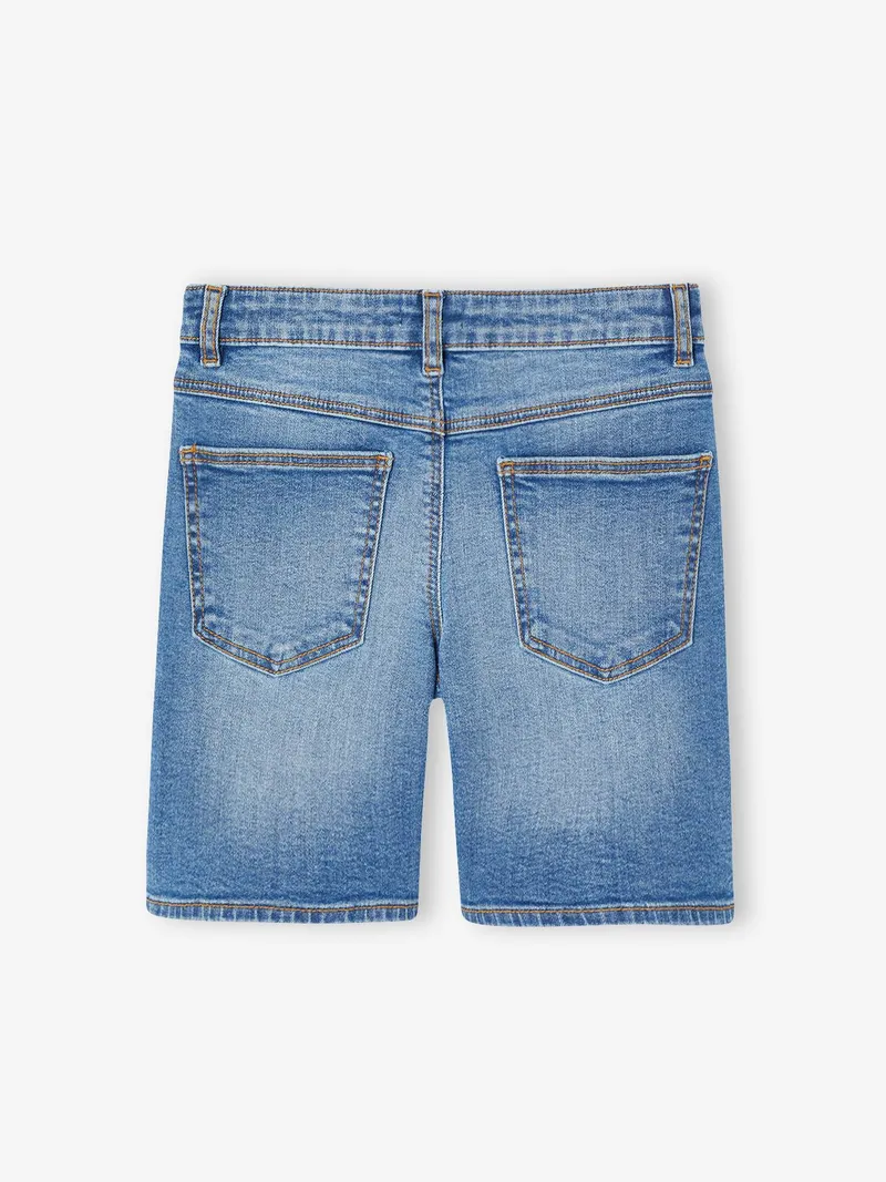 Vertbaudet Jungen Jeansbermudas BASIC, Blue stone, – Produktbild 4 von 4