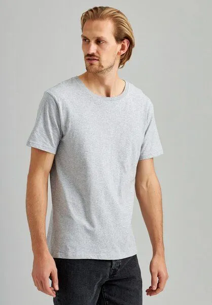 THOKKTHOKK ThokkThokk TT02 T-Shirt Herren (GOTS, vegan, Bio-Baumwolle), Grau (grey melange), – Produktbild 1 von 7