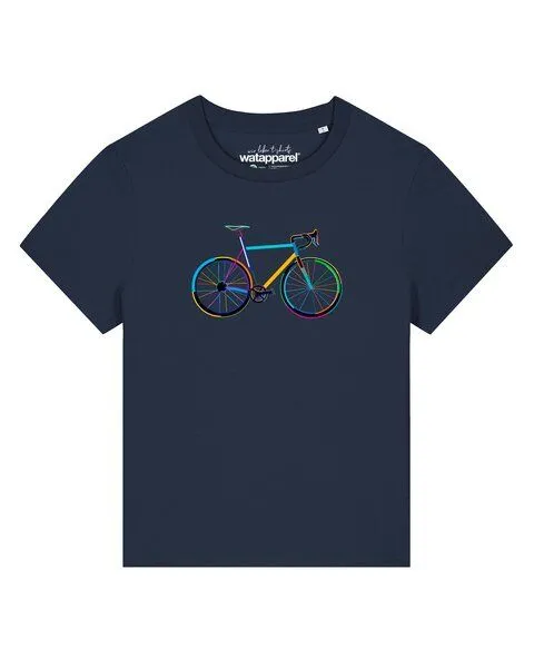 watapparel watapparel T-Shirt Frauen Fahrrad by night, French navy, – Produktbild 1 von 2