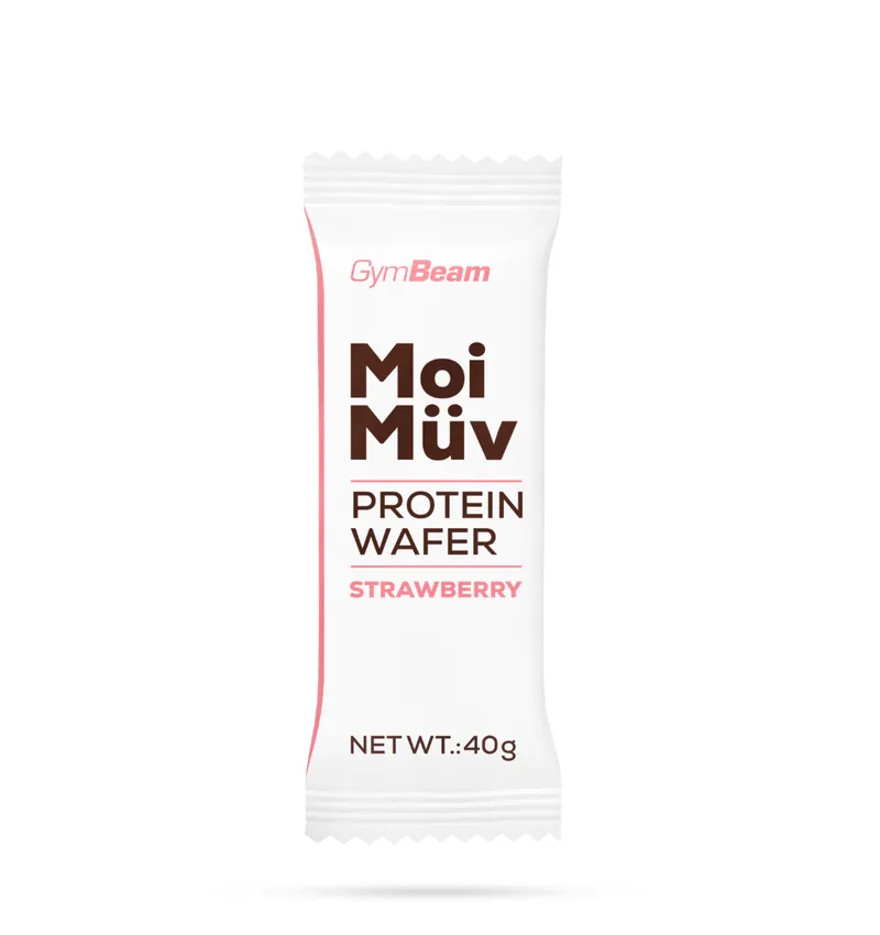 GymBeam Food GymBeam MoiMüv Proteinwaffel 40 g Erdbeere – Produktbild 1 von 1