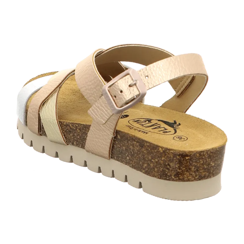 Plakton Plakton Bequeme Sandalen für Damen, Gold, – Produktbild 3 von 7