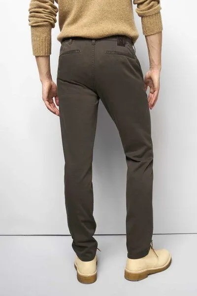 M 5 BY MEYER M 5 BY MEYER Sportliche Chino im Jersey Look, Braun (khaki), – Produktbild 4 von 5