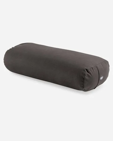 Lotuscrafts Lotuscrafts BIO Großer Yoga Bolster RESTORATIVE L mit weicher Kapokwolle gefüllt, Anthrazit, – Produktbild 1 von 5