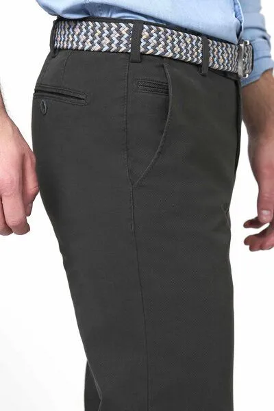 Meyer MEYER Chino im Canvas-Look, Grau (anthrazit), – Produktbild 3 von 4