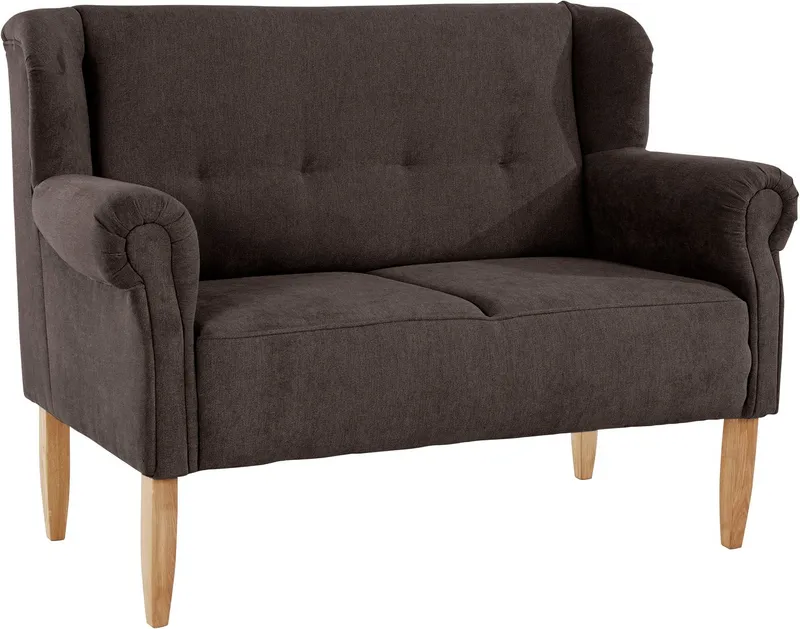 Home affaire Küchensofa Moro Couch mit Federkern, bequem, Breite 142cm, in verschiedenen Stoffen und Farben, Braun, – Produktbild 1 von 5