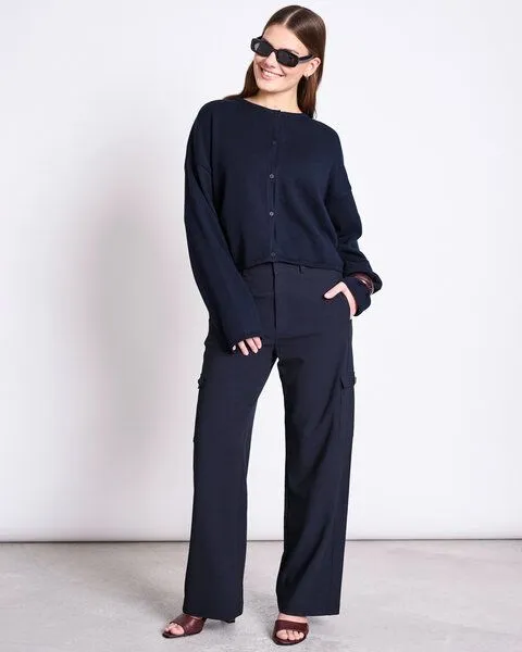 JAN N JUNE JAN N JUNE Strickjacke ASAS GOTS, Nightfall, – Produktbild 1 von 4