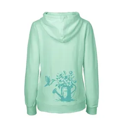 HANDGEDRUCKT HANDGEDRUCKT "Gartenfreude" Frauen Zip Hoody Neutral – Produktbild 1 von 1