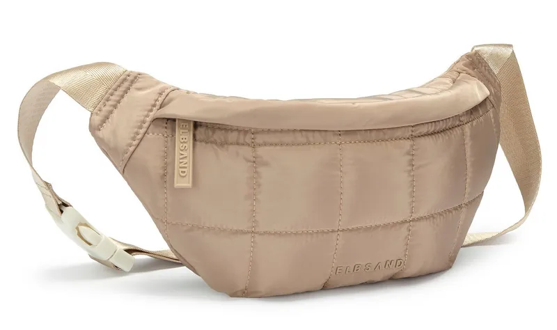 Elbsand Elbsand Umhängetasche Minibag, Crossbody Bag, Bauchtasche, Damentasche, NEU Handtasche Damen zum Umhängen mit modischer Steppung VEGAN, Beige, – Produktbild 2 von 5