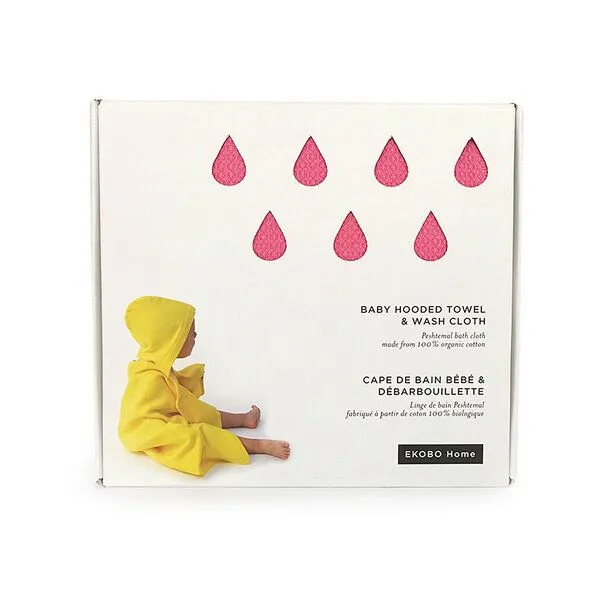 EKOBO EKOBO Kapuzentuch & Waschlappen Flamingo im Set – Produktbild 1 von 2