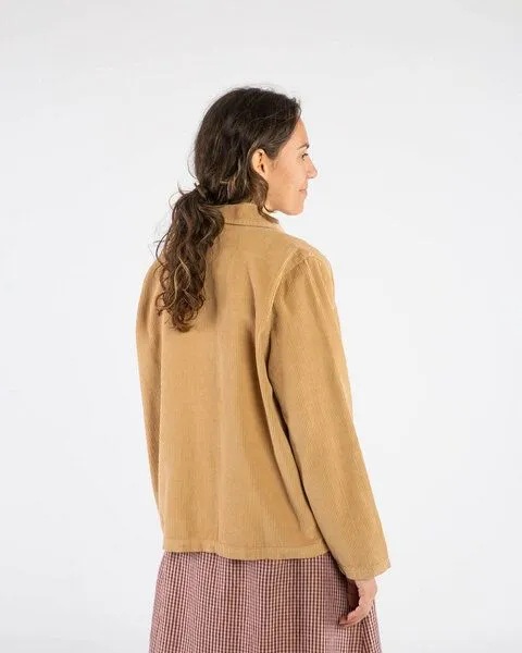 MATONA Matona Kordjacke für Frauen aus Bio-Baumwolle / Corduroy Classic Jacket, Marmot, – Produktbild 2 von 3