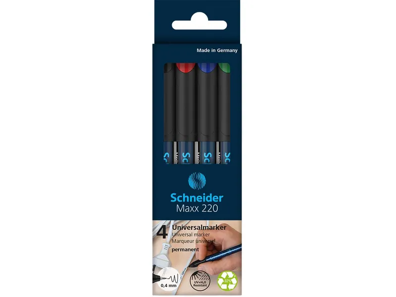 Schneider Schneider 4er-Set Universalmarker "Maxx 220 S", farbig sortiert – Produktbild 1 von 2