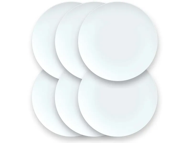 Mäser Mäser Platztellerset 6-tlg. "Saturno Coupe" Porzellan, Weiß, – Produktbild 1 von 1