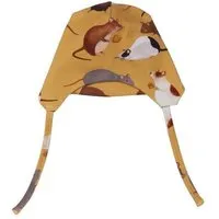 Walkiddy Mütze Bio-Baumwolle Gelb "Playful Mouses" Walkiddy, GOTS-zertifiziert, umweltfreundlich, elastisch, allergikerfreundlich, nachhaltig. – Produktbild 1 von 1
