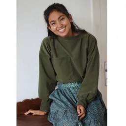 ManduTrap ManduTrap Pullover aus Cord / Biobaumwolle (kbA) in blau oder grün – Produktbild 1 von 1