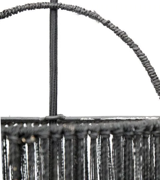 Bazar Bizar Bazar Bizar The Jarron Pendelleuchte Ø 48 cm aus natürlichem Seegras, Schwarz, – Produktbild 4 von 4