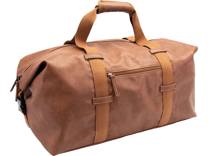 Klassische Reisetasche "Duffel" aus PU-Leder, Cognac, – Produktbild 1 von 1