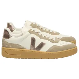 Veja Veja Damen-Sneaker V-90 OT Leather Pure Bronze Natural – Produktbild 1 von 1