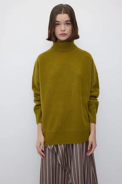 Rita Row Rita Row Rollkragenpullover LUME aus Wolle und Kaschmir, Pistachio, – Produktbild 3 von 4