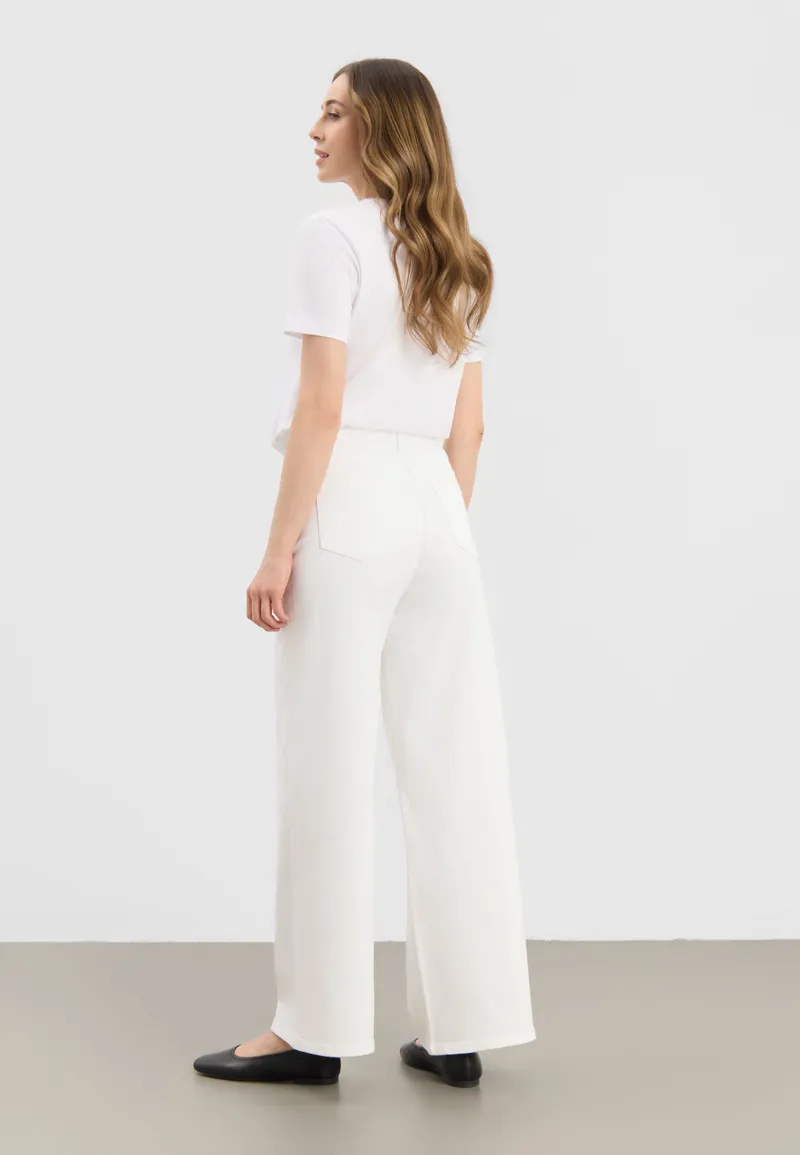 LAURIE LAURIE Damen vegan Hose Carol Loose Ml Weiß, Weiß, – Produktbild 1 von 2