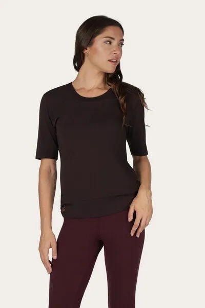 Urban Goddess Urban Goddess Dry Fit Yoga Shirt Kami, Coffee (braun), – Produktbild 1 von 5