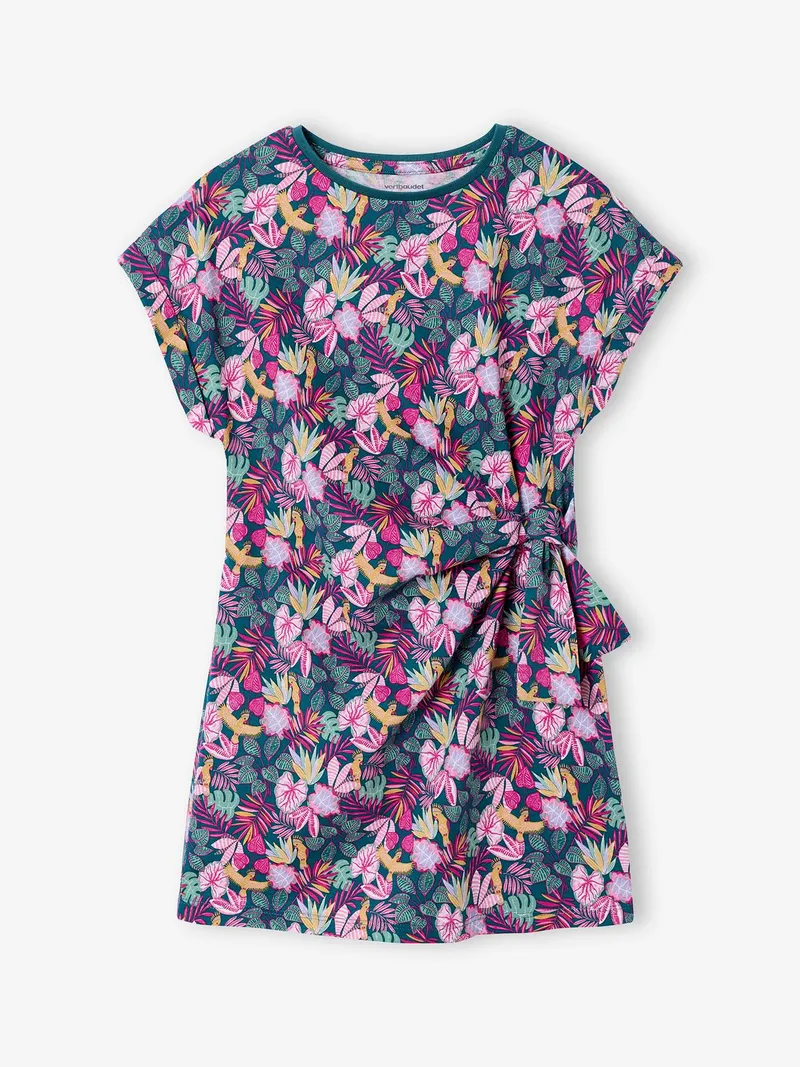 Vertbaudet Vertbaudet Jerseykleid Mädchen Dschungelprint, Grün, – Produktbild 1 von 2