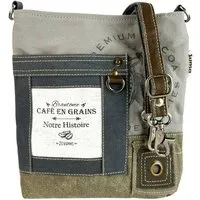 Sunsa Sunsa Umhängetasche. Graue Crossover Tasche. Vintage Schultertasche – Produktbild 1 von 1
