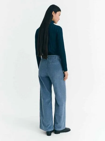 thinking mu thinking mu Damen Hose - Cordurory Karina Pants - aus Baumwolle, Fuzz (blau), – Produktbild 3 von 4