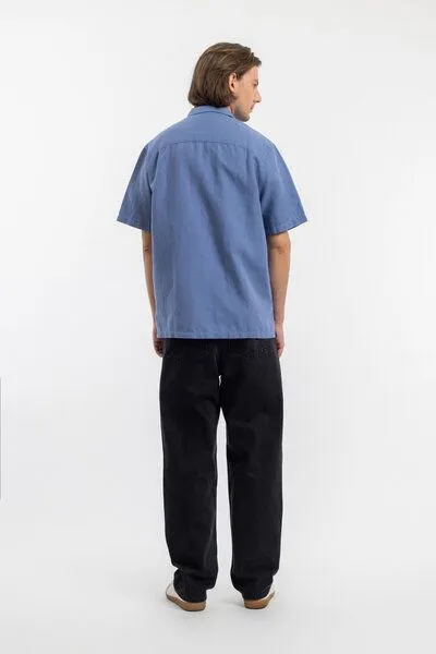 Rotholz Rotholz Bowling Shirt Leinen Mix, Blau, – Produktbild 4 von 4