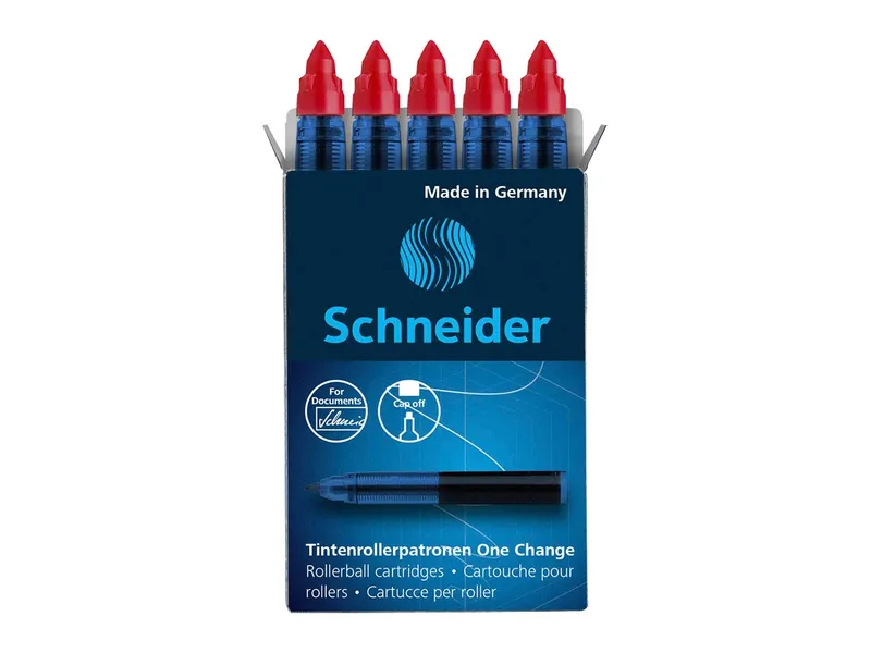 Schneider 5 Schneider Ersatzpatronen für Tintenroller "One Change" rot – Produktbild 1 von 1