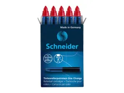 Schneider 5 Schneider Ersatzpatronen für Tintenroller "One Change" rot – Produktbild 1 von 1