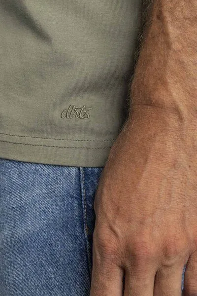 DIRTS dirts Premium Blank T-Shirt STANDARD, Dusty olive, – Produktbild 3 von 4