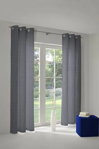 Nature by Adam Nature by Adam Vorhang aus 100% Bio-Baumwolle - Made in Germany - Graphic Ventus, Dunkelblau, – Produktbild 7 von 7