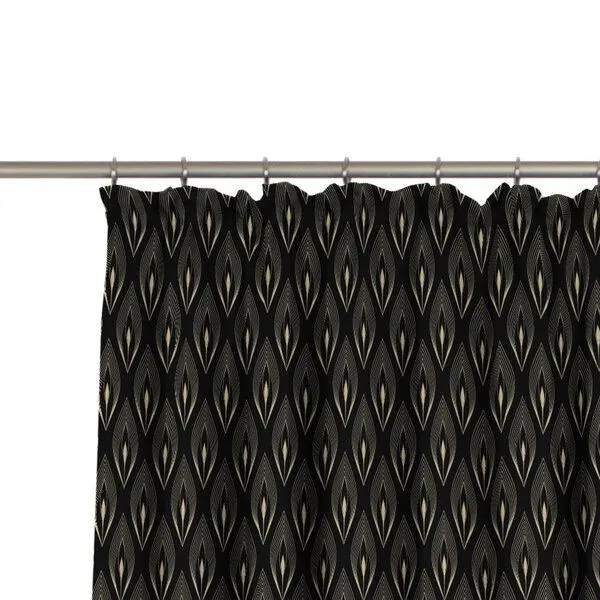 Nature by Adam Nature by Adam Vorhang aus 100% Bio-Baumwolle - Made in Germany - Feathers, Schwarz, – Produktbild 1 von 7
