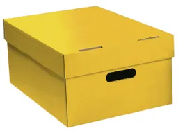 Aufbewahrungsbox "Color" aus Recyclingkarton, groß 30 x 43 x 19,5 cm, gelb – Produktbild 1 von 1