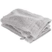 hessnatur hessnatur Waschhandschuh im 3er-Pack aus reiner Bio-Baumwolle, Kieselgrau, – Produktbild 2 von 5