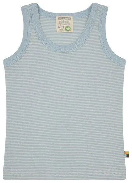 loud + proud loud + proud Babys & Kinder Doppelpack Unterhemden aus Feinripp, GOTS-zertifiziert, Eisblau(blau), – Produktbild 2 von 4